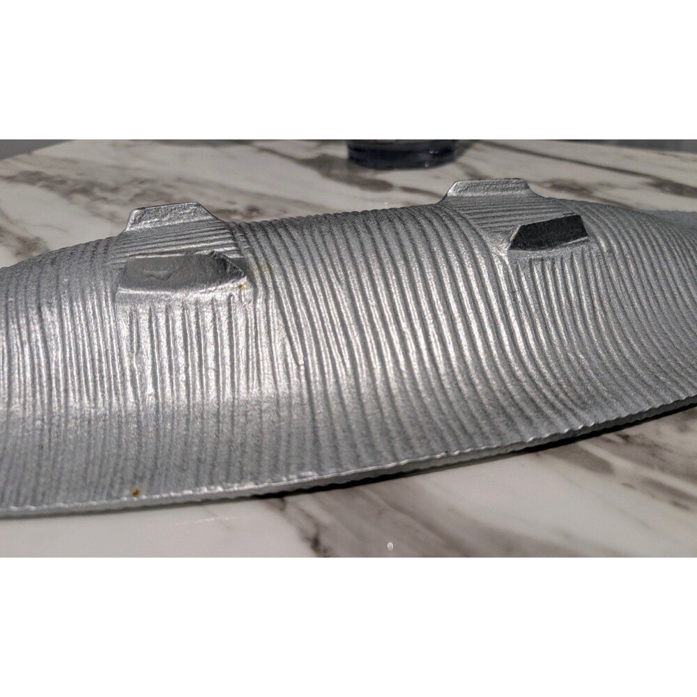 Large Metal Ribbed Decorative Tray - Picture 5 of 5